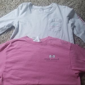 Vinyard Vines long sleeve + Simply Southern shirt
